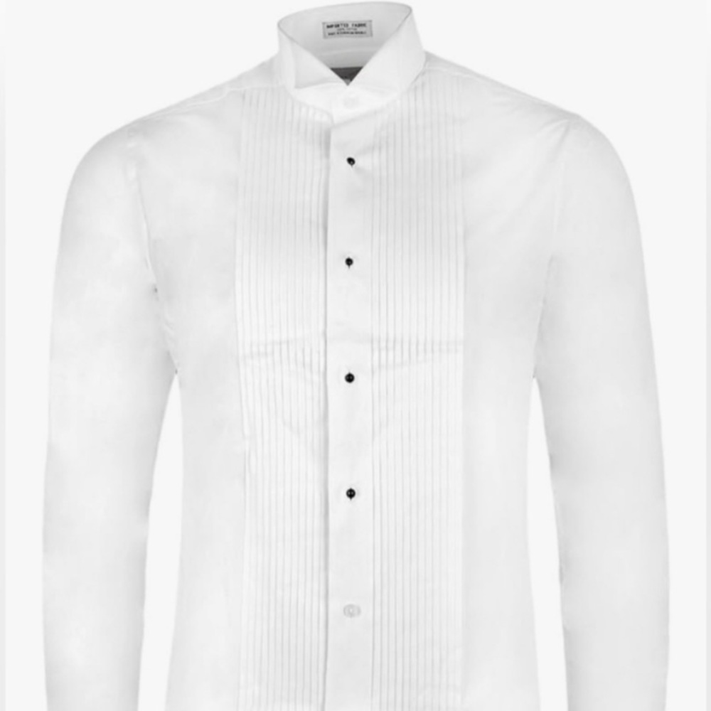 Classix Wing Collar Tuxedo Shirt Size Medium 15.5” Neck 34/35 Sleeve